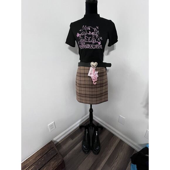Juicy Couture Black Belt Gold Heart Buckle L/XL‎ NWT Bling Y2K Style Rhinestones main image 5